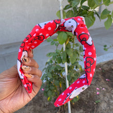 Load image into Gallery viewer, Red HK Knotted Headband